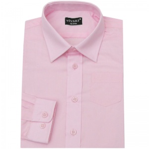 Boys Pink Formal Long Sleeved Shirt